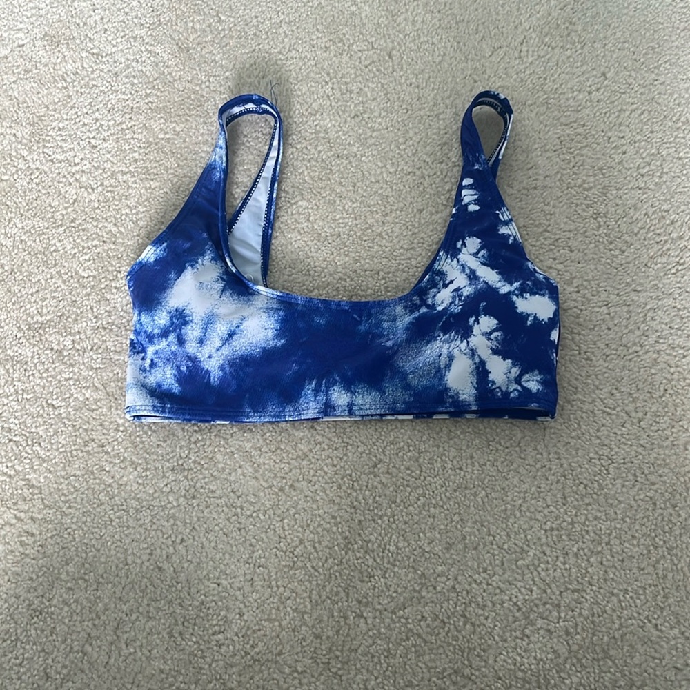 Blue Tie-Dye Bikini Top (Fits as a S)